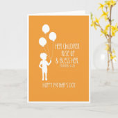 Moederdag Kaart Bijbelvers Boy Silhouette (Gele Bloem)