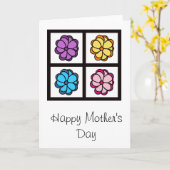 Moederdag-kaart - bloemen kaart (Gele Bloem)