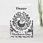 Moederdag Kaart Doodle Bird (Voorkant)