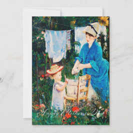 Moederdag Kaart/Elegant Klassieke moeder en zoon Feestdagenkaart