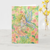 Moederdag Kaart Fairy Mama en Baby (Gele Bloem)