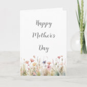 Moederdag Kaart, fijne mama's dag Bedankkaart (Voorkant)