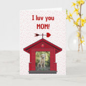 Moederdag kaart foto Puppy Hond (Gele Bloem)