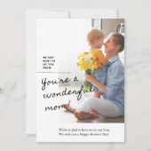 Moederdag Kaart gepersonaliseerde foto (Voorkant)