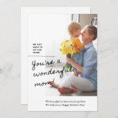 Moederdag Kaart gepersonaliseerde foto (Voorkant / Achterkant)