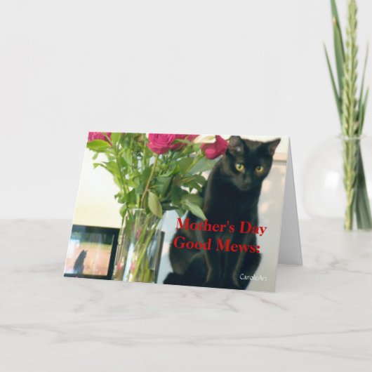 moederdag Kaart "Good Mews/Bad Mews" (Voorkant)