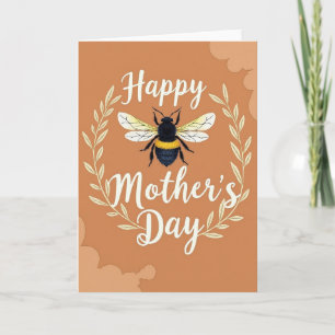 Moederdag kaart Gouden Insect