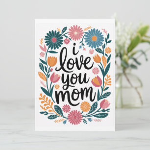 Moederdag Kaart Happy Mother's Day Gift Floral