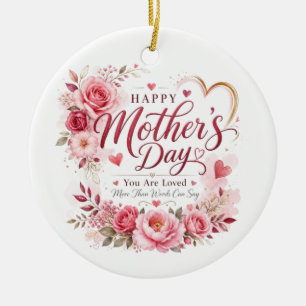 Moederdag kaart keramisch ornament