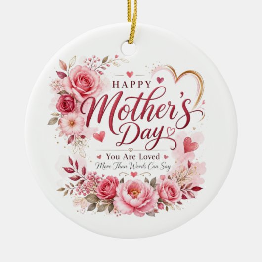 Moederdag kaart keramisch ornament (Voorkant)