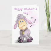 Moederdag Kaart Kleine Lamb met Bell (Voorkant)