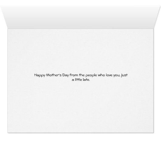 Moederdag Kaart, laat, voeg uw eigen foto toe (Binenzijde Horizontaal (Onderkant))