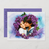 Moederdag Kaart Lilacs Personalized Foto Lijst (Voorkant / Achterkant)