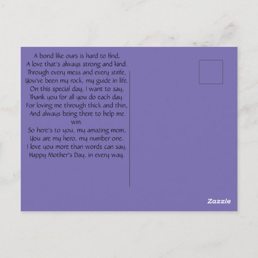 Moederdag Kaart Lilacs Personalized Foto Lijst (Achterkant)