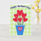 Moederdag kaart Lovely Hearts (Gele Bloem)