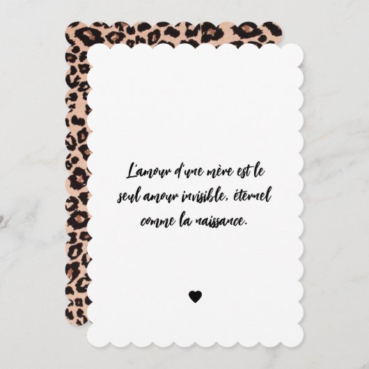 Moederdag kaart Luipaard (Voorkant / Achterkant)