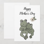 Moederdag Kaart Mama Frog en baby (Voorkant / Achterkant)
