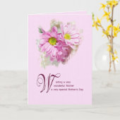 Moederdag kaart met artistieke diaisies (Gele Bloem)