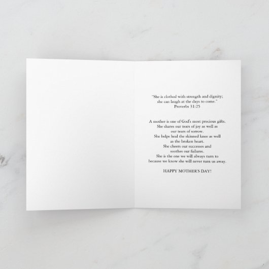 Moederdag Kaart met bijbel en handen (Binnen)