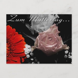 Moederdag kaart met bloemen