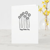 Moederdag kaart met bloemen ontwerp (Gele Bloem)