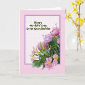 Moederdag Kaart met bloemenboeket (Gele Bloem)