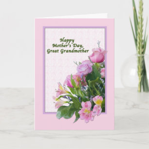 Moederdag Kaart met bloemenboeket