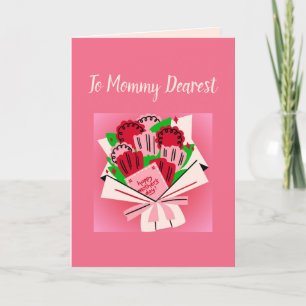 Moederdag Kaart met bloemenboeket