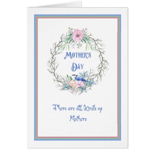 Moederdag Kaart met Blue Jay (Voorkant)