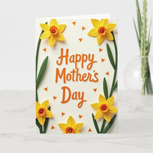 Moederdag kaart met confetti (Voorkant)
