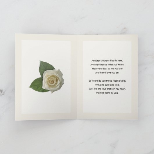 Moederdag kaart met drie roze rozen (Binnen)