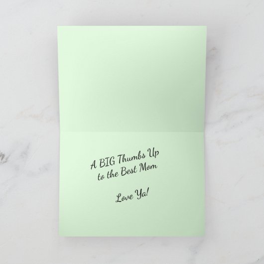 Moederdag kaart met duim omhoog van orang-oetan (Binnen)