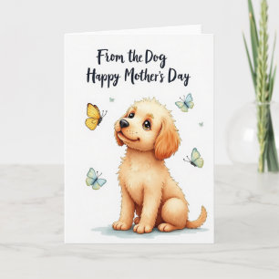Moederdag kaart met een schattige hond