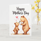 Moederdag kaart met een stevige knuffel (Gele Bloem)