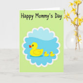 Moederdag kaart met gele watervogels (Gele Bloem)