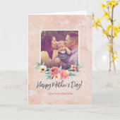 Moederdag Kaart met gepersonaliseerde foto (Gele Bloem)