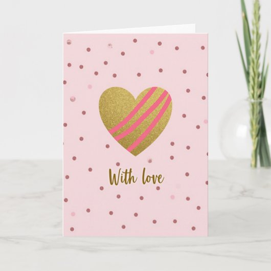 Moederdag kaart met glinsterende liefde (Voorkant)