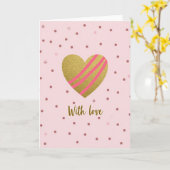 Moederdag kaart met glinsterende liefde (Gele Bloem)
