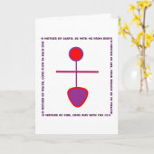 Moederdag kaart met godin Glyph (Gele Bloem)