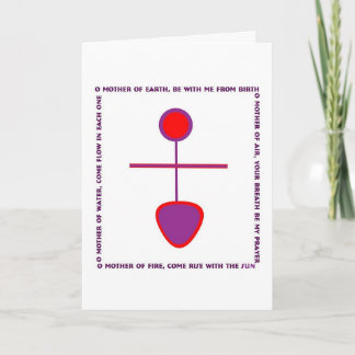 Moederdag kaart met godin Glyph