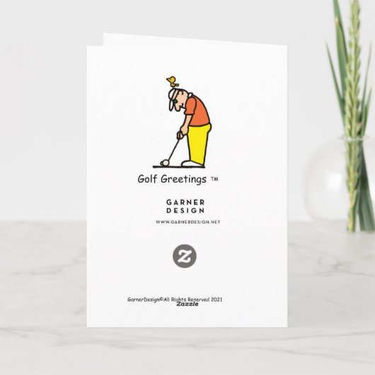 Moederdag-kaart met golfthema kaart (Achterkant)