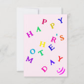 Moederdag Kaart met Happy Woman - Funny (Achterkant)