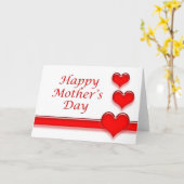 Moederdag Kaart met harten (Gele Bloem)