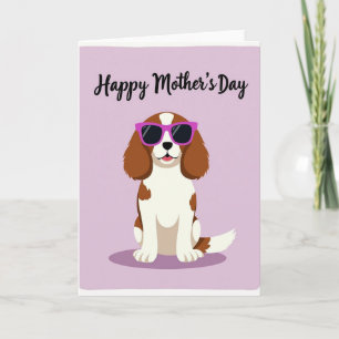 Moederdag kaart met hond met zonnebril