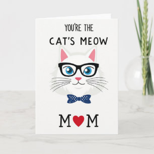 Moederdag kaart met katten spinnen Kop