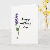 Moederdag kaart met lavendel kunst (Gele Bloem)