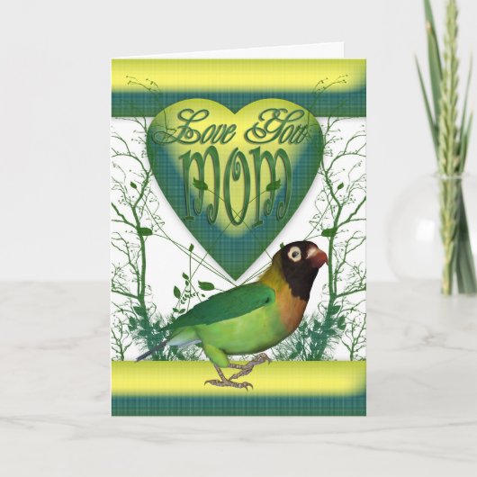 Moederdag kaart met Love Bird (Voorkant)