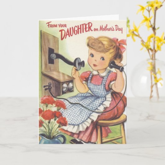  Moederdag Kaart met oprechte Boodschap (Gele Bloem)