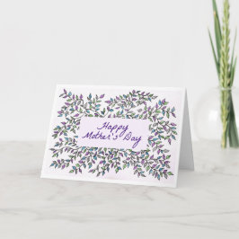 Moederdag Kaart met Paarse en groene wijnstok