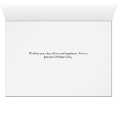 Moederdag Kaart met PerzikRozen (Binenzijde Horizontaal (Onderkant))